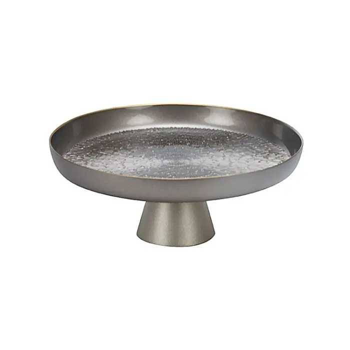 Bricard Duomo - Patisseriebord op Voet - 35cm - Taupe/Goud - Taartplateau