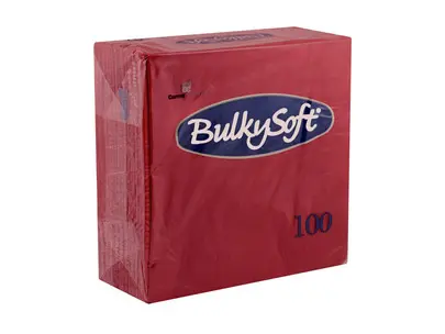 Bulkysoft Cocktail Napkins 24x24 cm 2-laags Red 2000/set