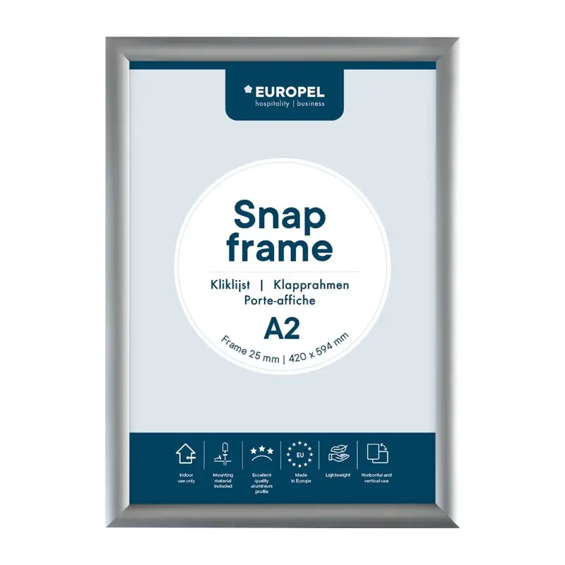 Cadre clipsable en aluminium Europel A2 25mm
