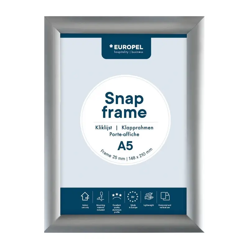 Cadre clipsable en aluminium Europel A5 25mm