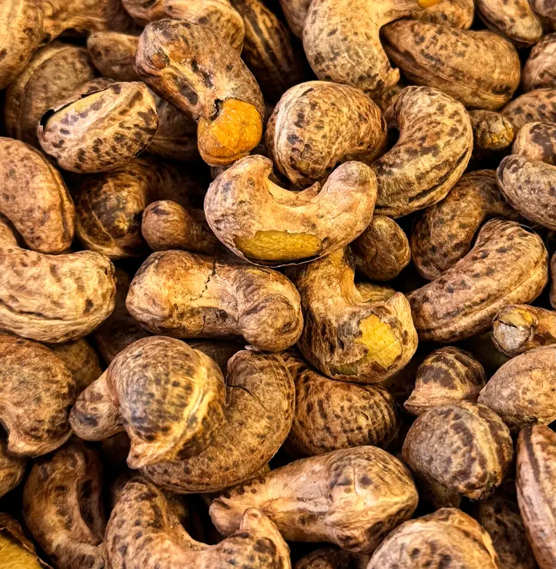 Cashewnoten met vlies gebrand gezouten