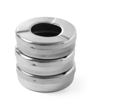 Cendrier avec couvercle, HENDI, 3 u., ⌀90x(H)28mm — 440490