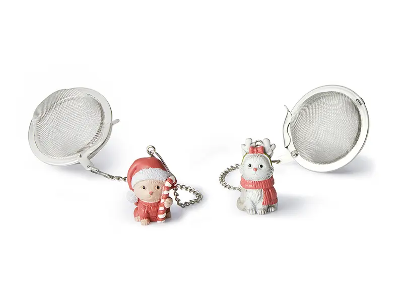 ChaCult Christmas Cats Thee Ei - RVS - Ø 5 cm