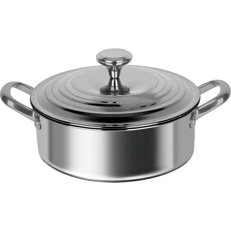 Cheffinger Lage Braadpan - 24cm - RVS - Zilver - 2,2 Liter