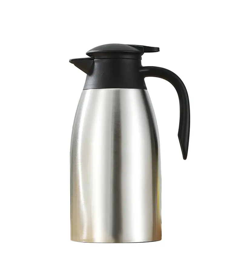 Cheffinger Thermoskan 2 Liter Zilver - RVS Inox - Themosfles - Isoleerkan