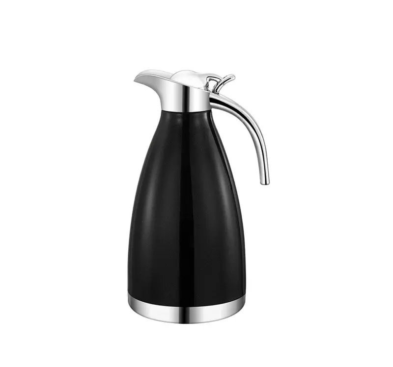 Cheffinger Thermoskan 2 Liter Zwart - RVS Inox - Themosfles - Isoleerkan