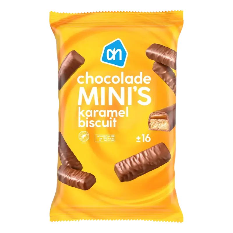 Chocolade mini's karamel biscuit