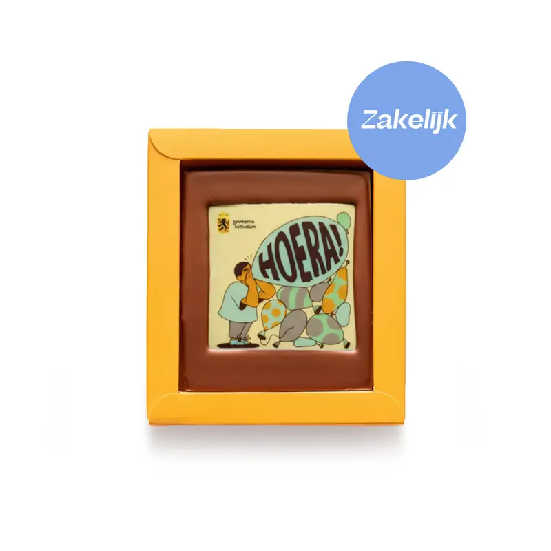 Chocolade Wenskaart Hoera | Eigen Logo