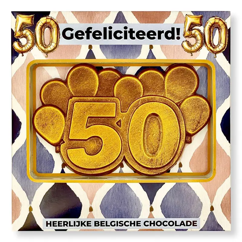 Chocoladevorm 50 Gefeliciteerd