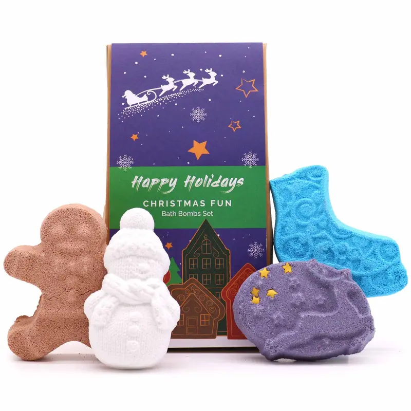 Christmas Fun – Kerst Bruisballen Geschenkset 4 stuks