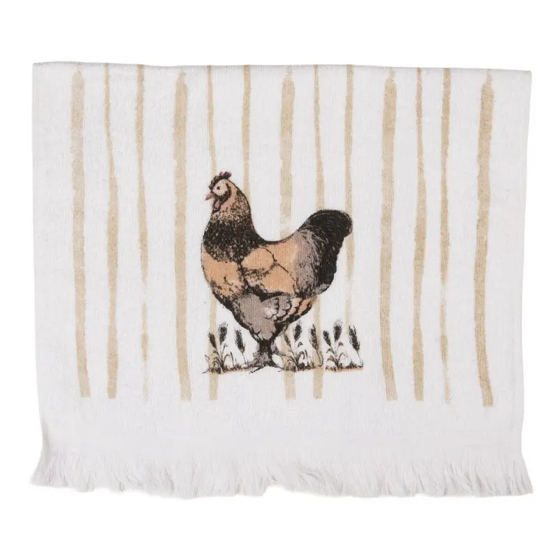 Clayre & Eef Gastendoekje - Kip - 100% Katoen -  40 cm x 66 cm