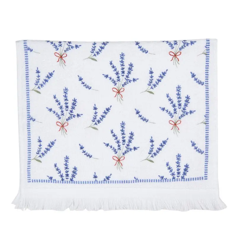 Clayre & Eef Gastendoekje - Lavendel - 100% Katoen -  40 cm x 66 cm