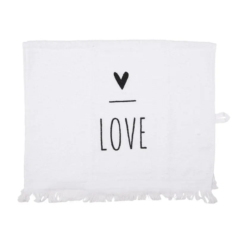 Clayre & Eef Gastendoekje - Love - 100% Katoen -  40 cm x 66 cm