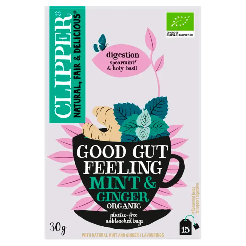 Clipper Good gut feeling mint & ginger