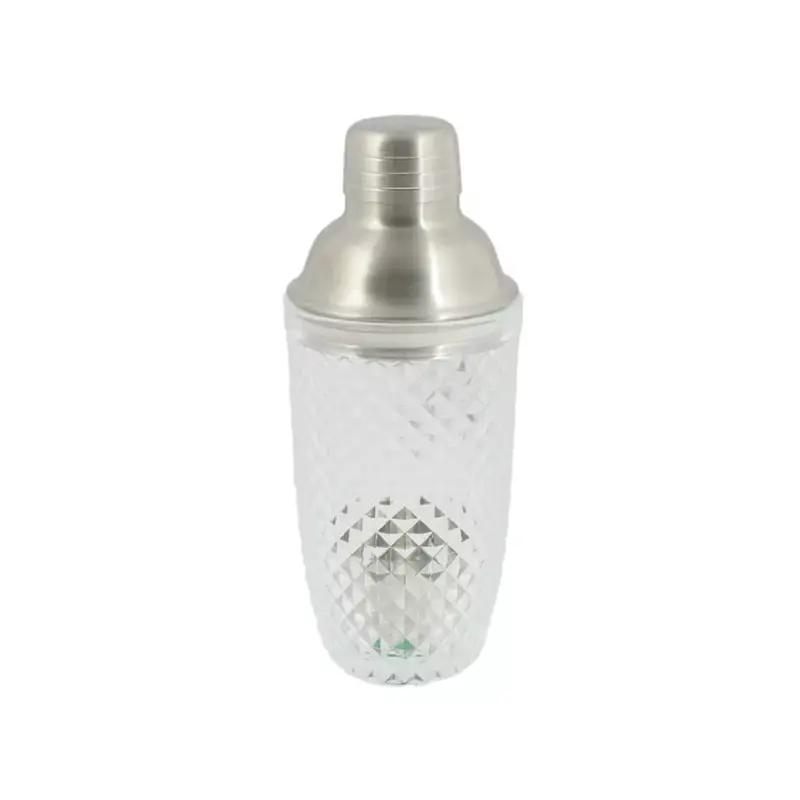 Cobbler shaker uit glas 400ml