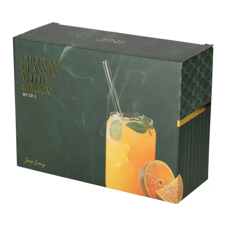 Cocktailglazen met rietje
