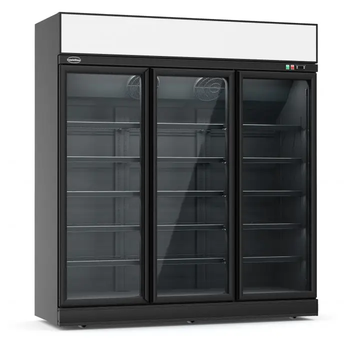CONGÉLATEUR 3 PORTES EN VERRE NOIR INS-1530F BL 7455.2435