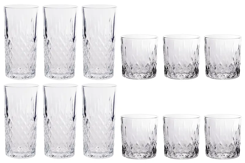 Cosy Moments Havana Glazenset – 12-delig – Voor 6 Personen – Longdrink- & Tumblerglazen