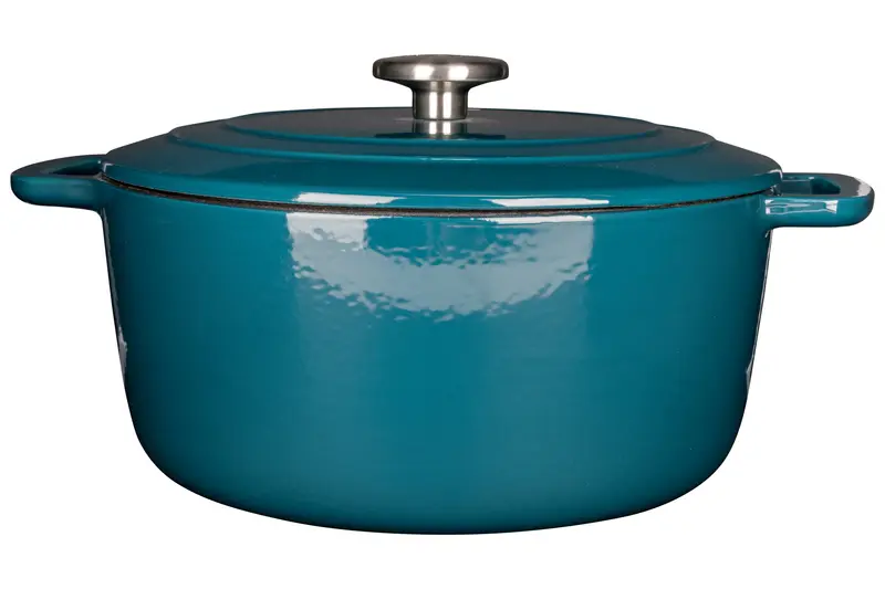 Cosy & Trendy Fontestic gietijzeren stoofpot 28 cm - 6,15 L met deksel (Green Heron)