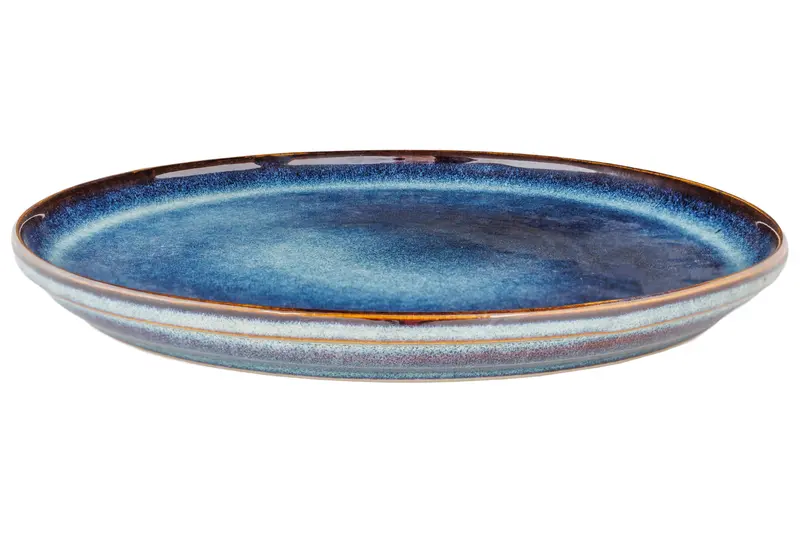 Cosy & Trendy Jade Indigo Plat bord  27 cm - Set van 4 stuks