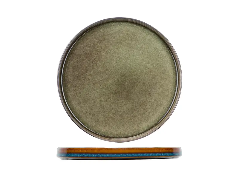 Cosy & Trendy Quintana Green dessertbord 22 cm - Set van 6 stuks