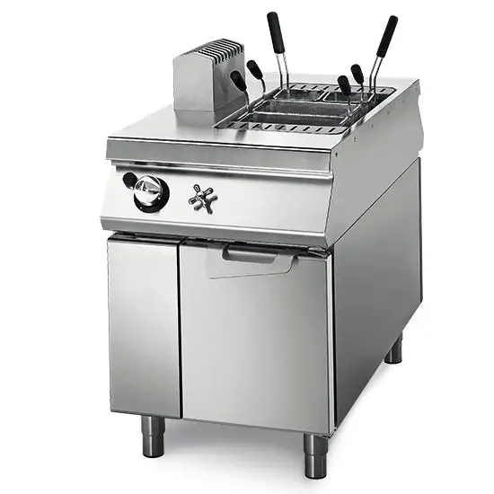 Cuiseur à pâtes gaz sur socle avec portes, 1 cuve GN 1/1 - 40 litres