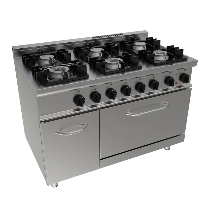 Cuisinière à gaz SARO avec four électrique E7/KUPG6LE - 423-1045