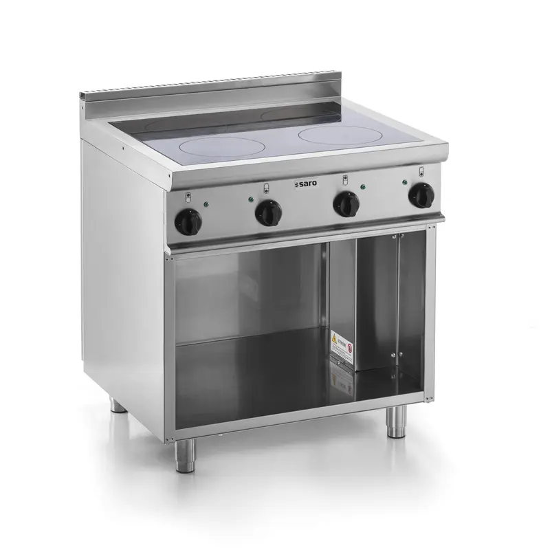 Cuisinière à induction SARO avec meuble bas ouvert E7/CUI4BAL - 423-1450