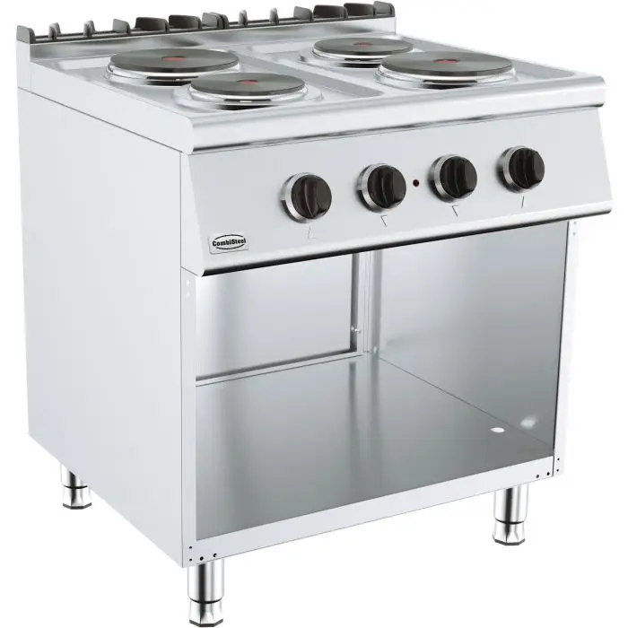 Cuisiniere pro électrique 4 plaques sur coffre 800x700 7178.0430
