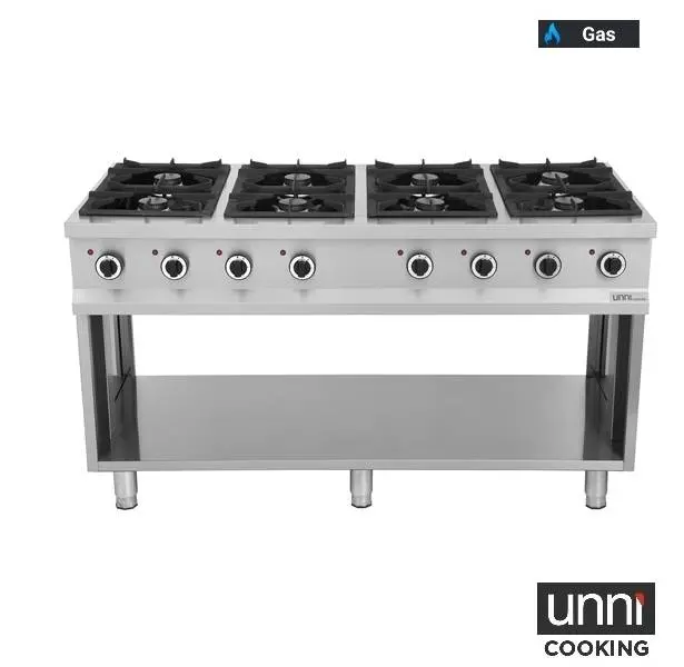 Cuisinière professionnelle à gaz 8 feux Unninox OCK-8