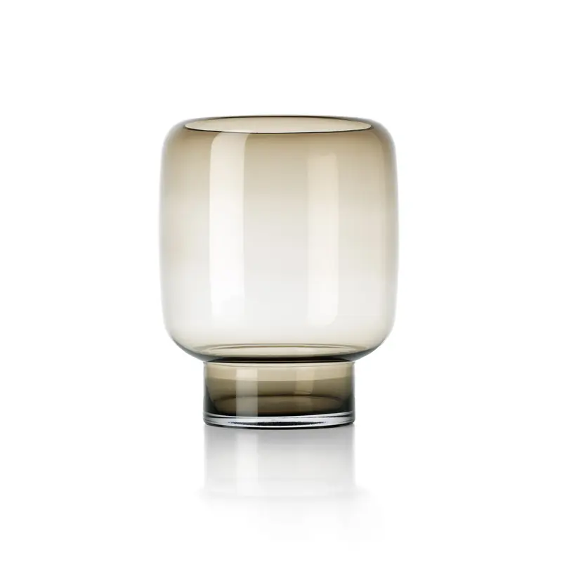 De Smoky Cube-vaas - bruin - L