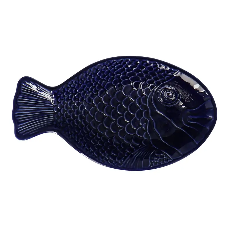 Diepe schaal Fish blauw 32,5cm