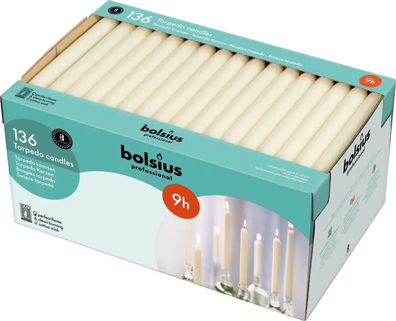 Dinerkaars, Brandduur 9u, Ivoor, doos 136