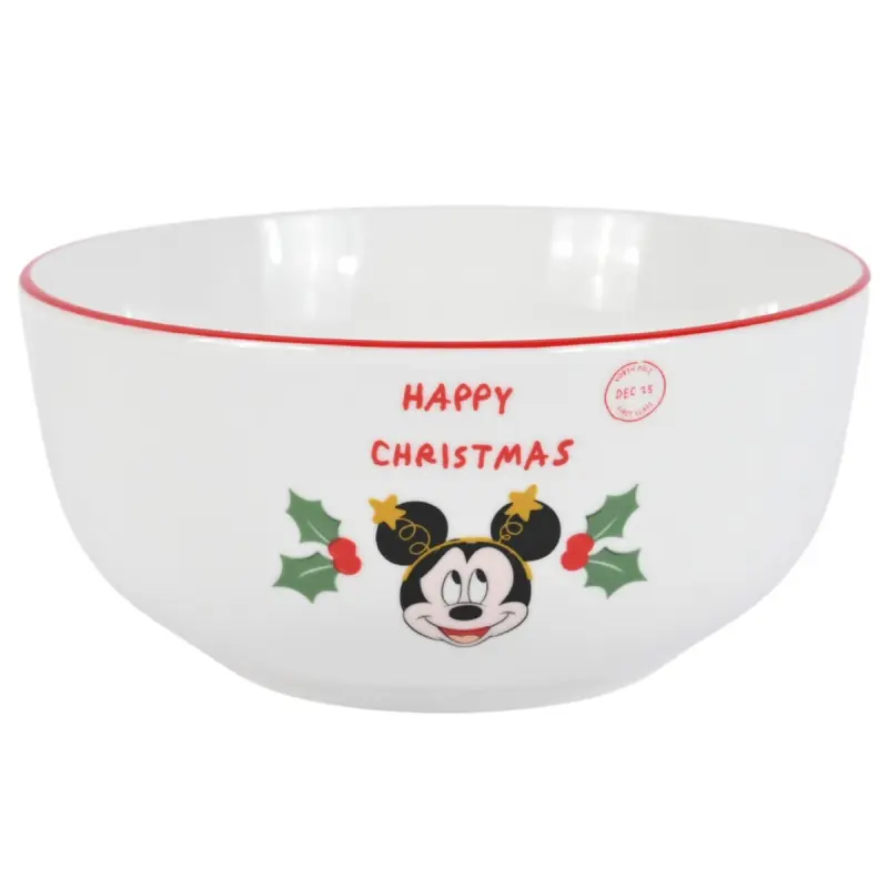 Disney Mickey Happy Christmas Schaaltje - Aardewerk - 13,8 cm