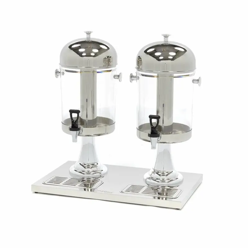 Dispensateur de boissons - 2 x 8 L - tube de refroidissement central - fonctionne sans électricité – Maxima 09300542