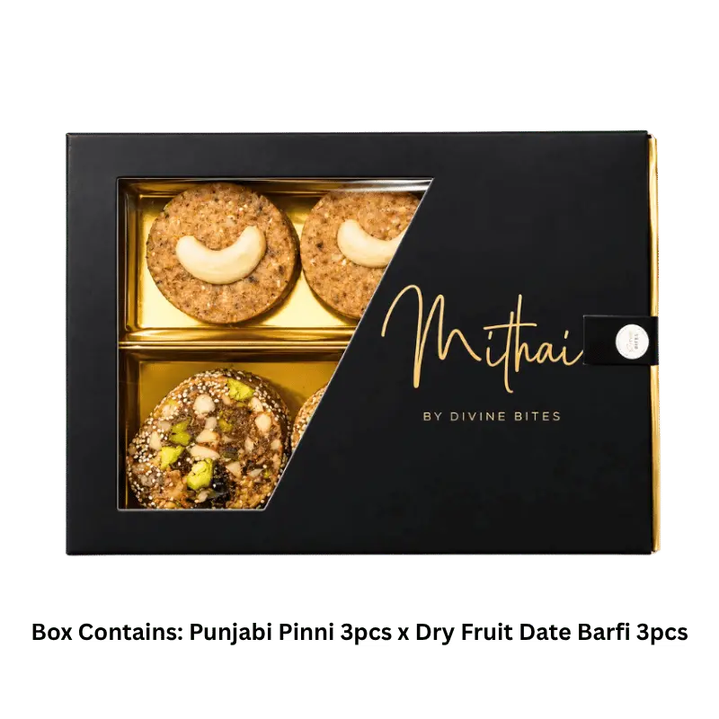 Divine Bites - Premium Fresh Mithai 200g - Sugar Free- Assorted 6Pcs