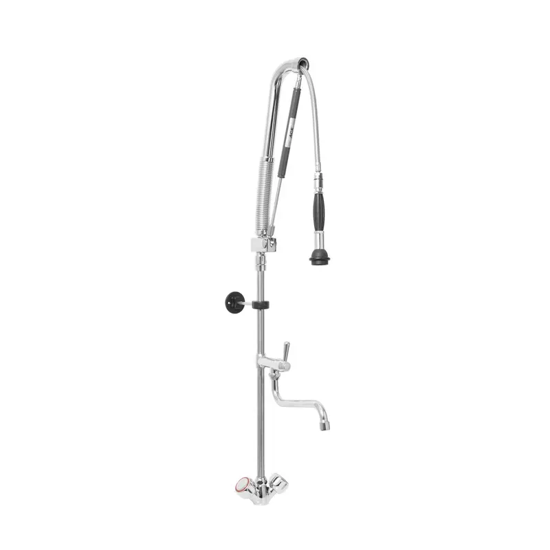 Douche à pré-rinçage SARO à un trou avec système d'arrêt d'eau + robinetterie HILDE - 457-1060