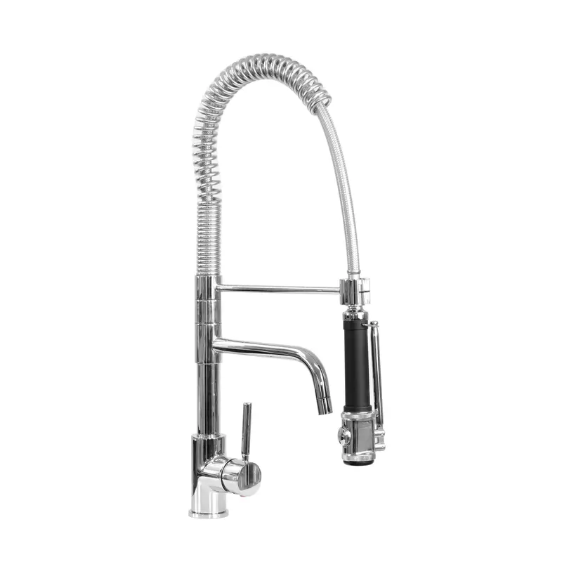 Douche de pré-rinçage SARO monotrou noire avec robinet VALENTINA - 457-1080