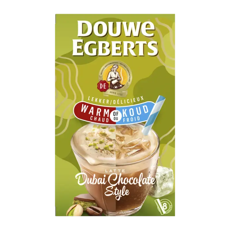 Douwe Egberts Dubai chocolate style oploskoffie