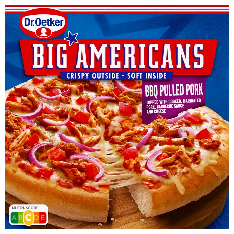 Dr. Oetker Big Americans pizza BBQ Pulled pork