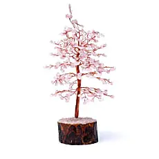 Edelsteenboom rozenkwarts 23 cm - 300 steentjes