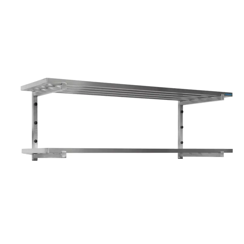 Étagère murale SARO avec montants, 2 tablettes 1 400 mm - 700-4635