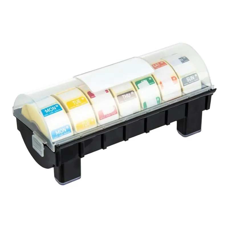 Étiquettes amovibles code couleur avec distributeur Hygiplas 24mm