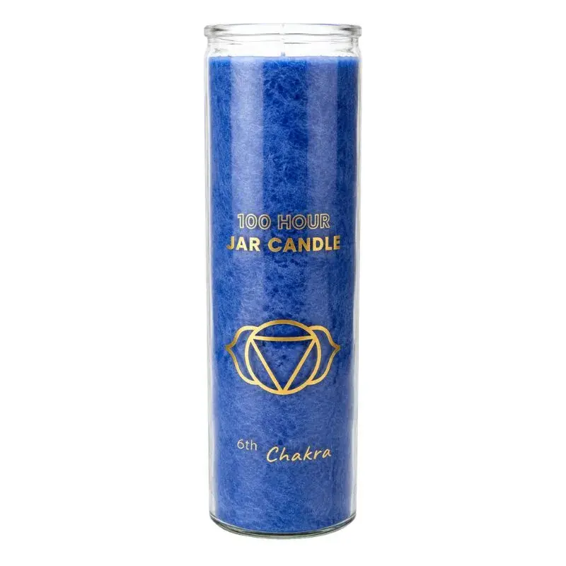 Fair Trade 6th Chakra Stearine Candle in Glass – Indigo