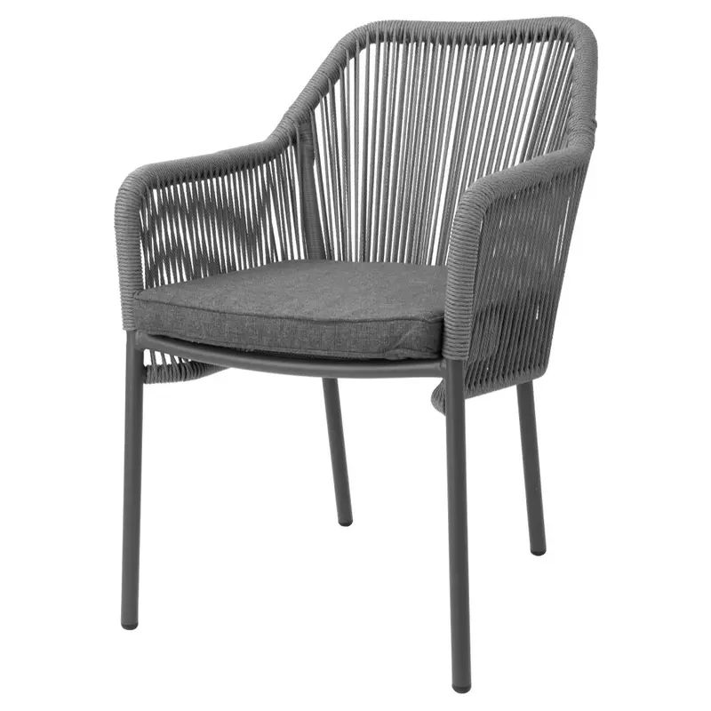 Fauteuils d'extérieur en rotin PE tressé Bolero Bay anthracite (lot de 2)