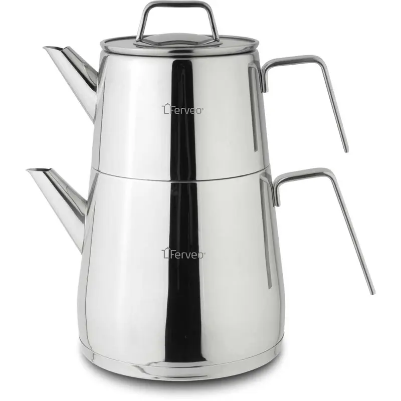 Ferveo Noya - Theepot Set - 1,0/2,0L - Inductie - Turkse Theepot - RVS