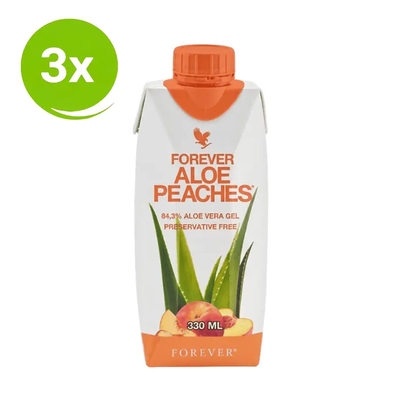 Forever Aloe Peaches Mini 3-Pack – 3×330 ml