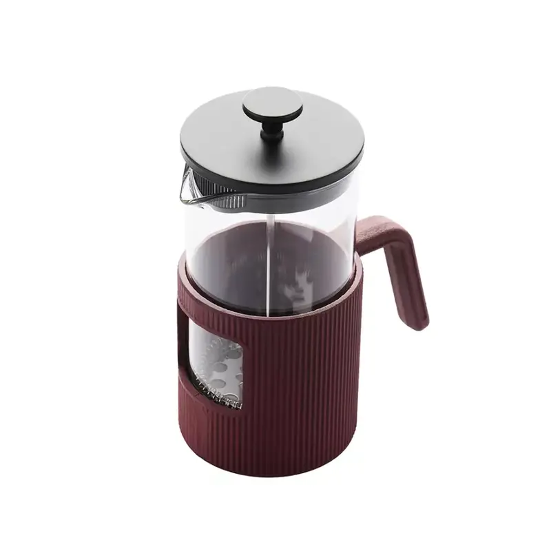 French press uit gietijzer en borosilicaatglas 750ml Vintage Maroon