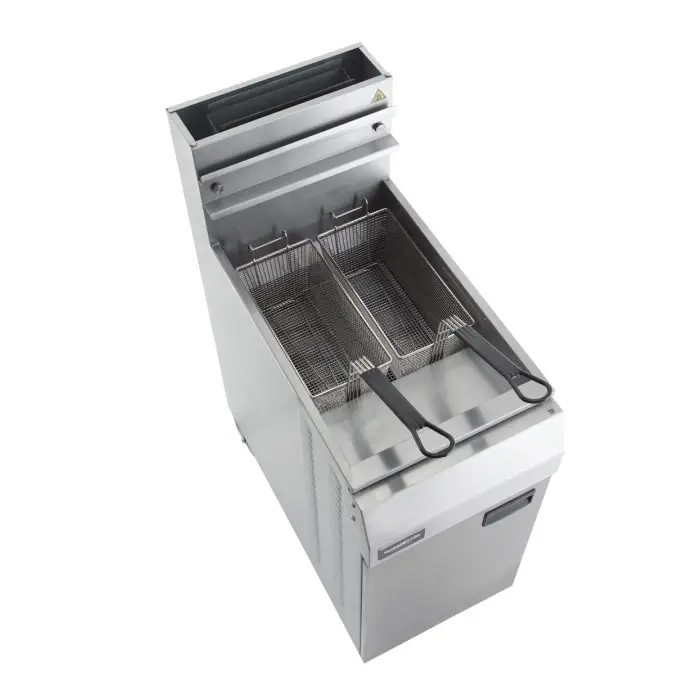 Friteuse professionnelle gaz haut rendement 2 paniers 1x21 l 27kw