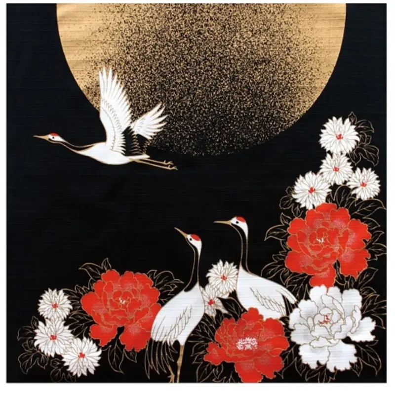 Furoshiki Japanse knoopdoek kraanvogels 50cm